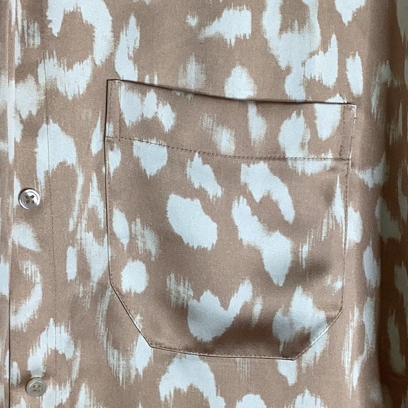Black Label by Chico's Printed Tan/Cream Blouse/Shirt/Top in Size Large - Picture 12 of 13